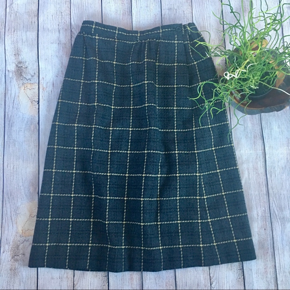 Vintage Pendleton Wool Plaid Tartan Skirt